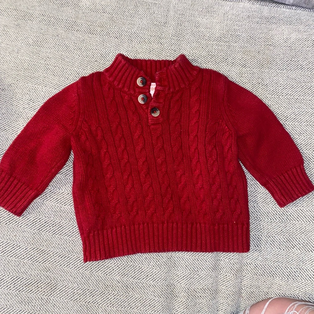 Cat & Jack 0-3M red sweater